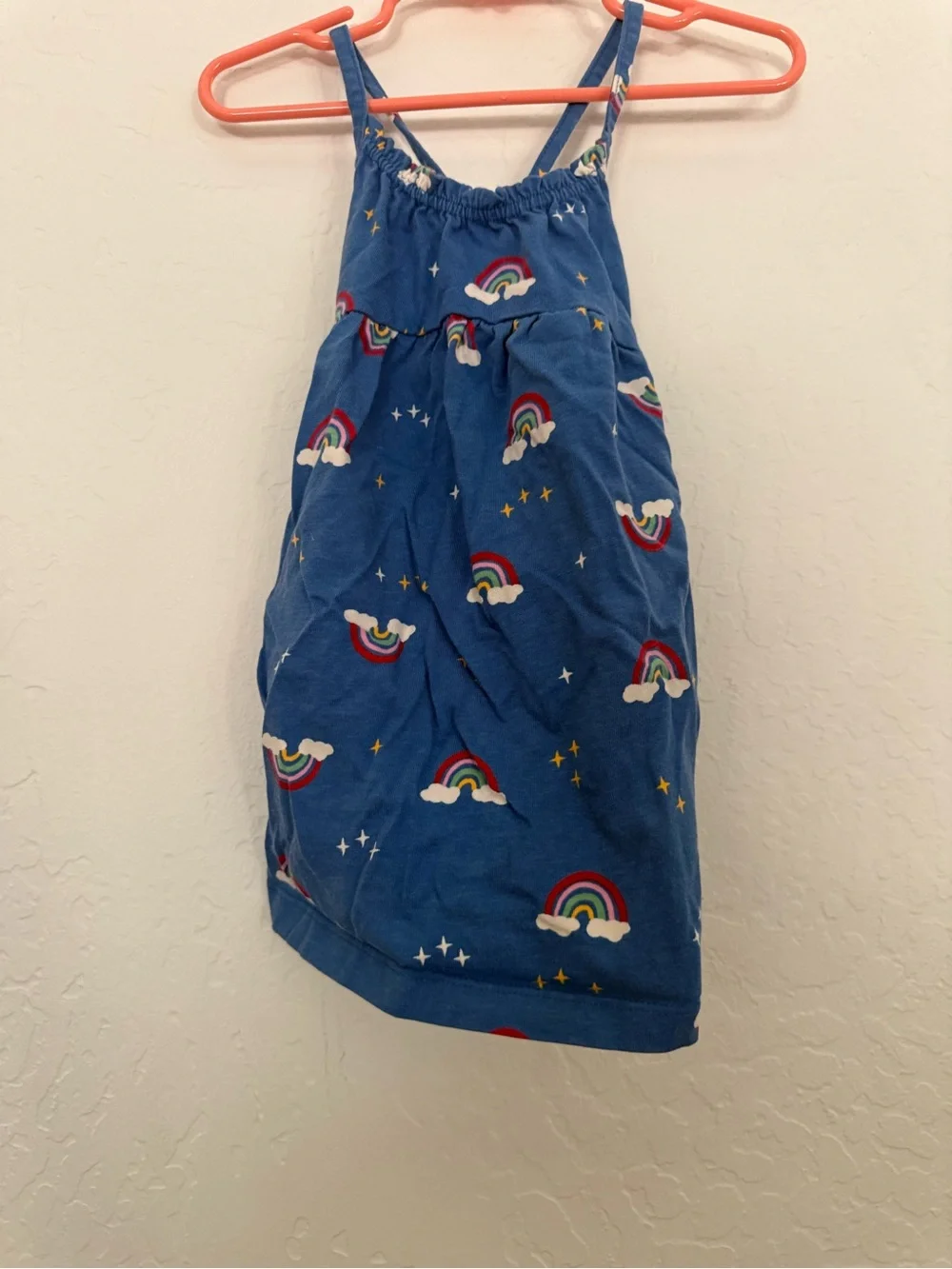 Hanna Andersson Blue Rainbow Print Sundress